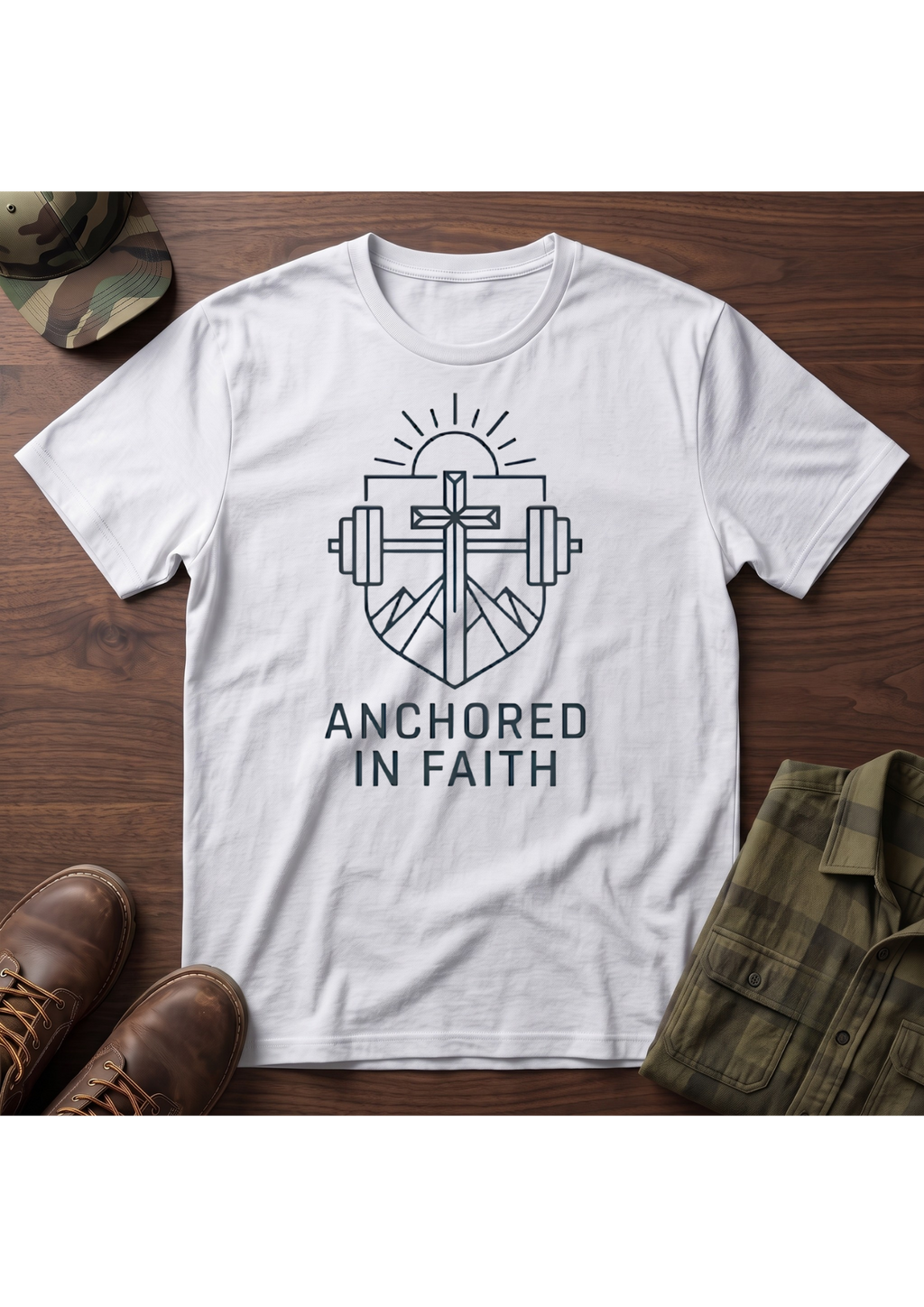 Anchored in Faith  Minimalist T-Shirt