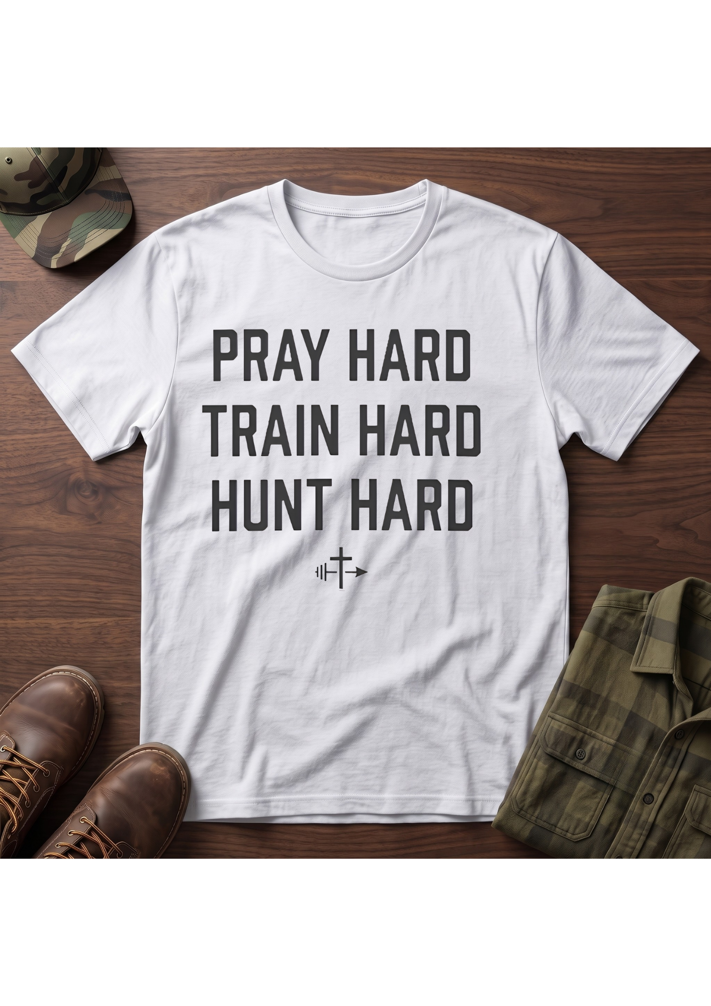Pray, Train, Hunt Hard T-Shirt