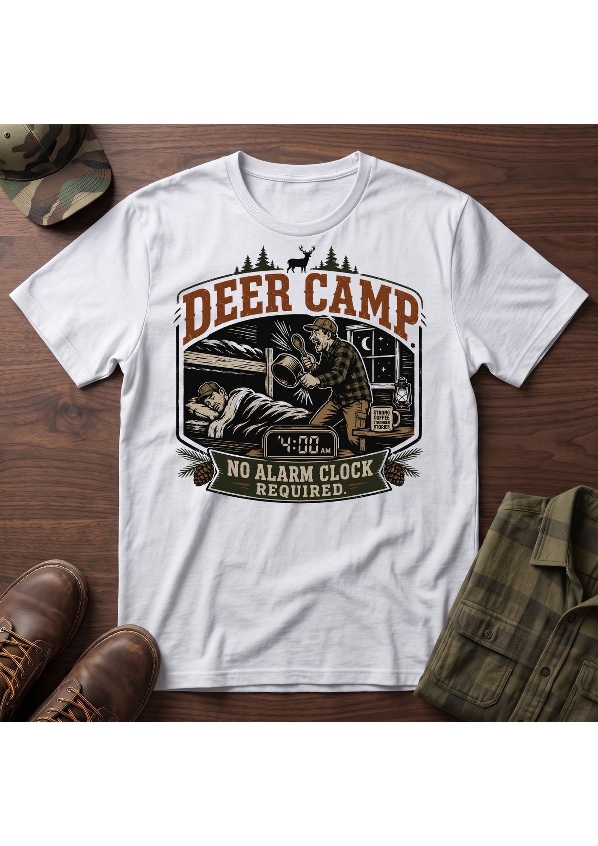 Deer Camp Alarm T-SHIRT