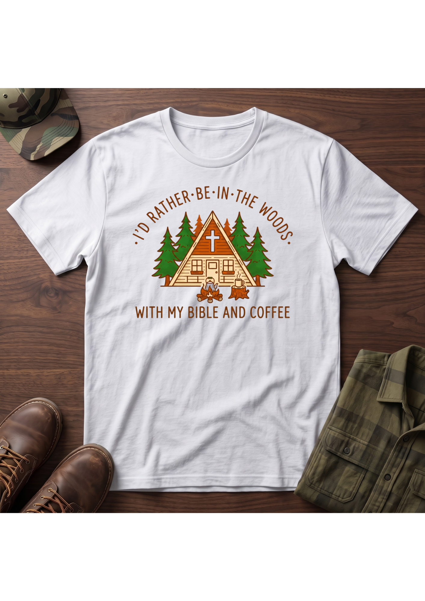 Woods, Coffee, Bible T-SHIRT