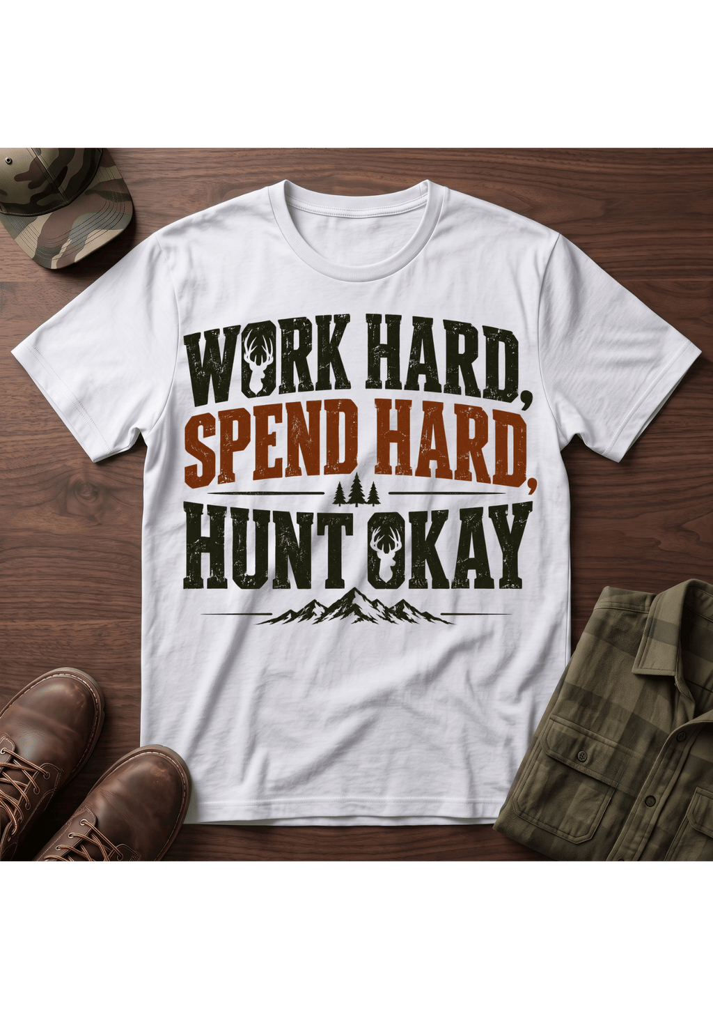 Work Spend Hunt T-Shirt