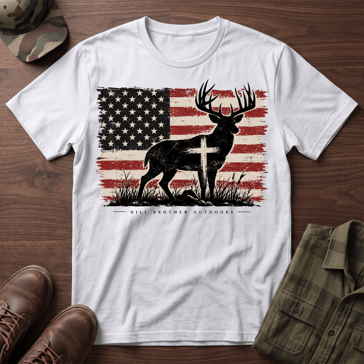 Cross Flag Buck T-Shirt