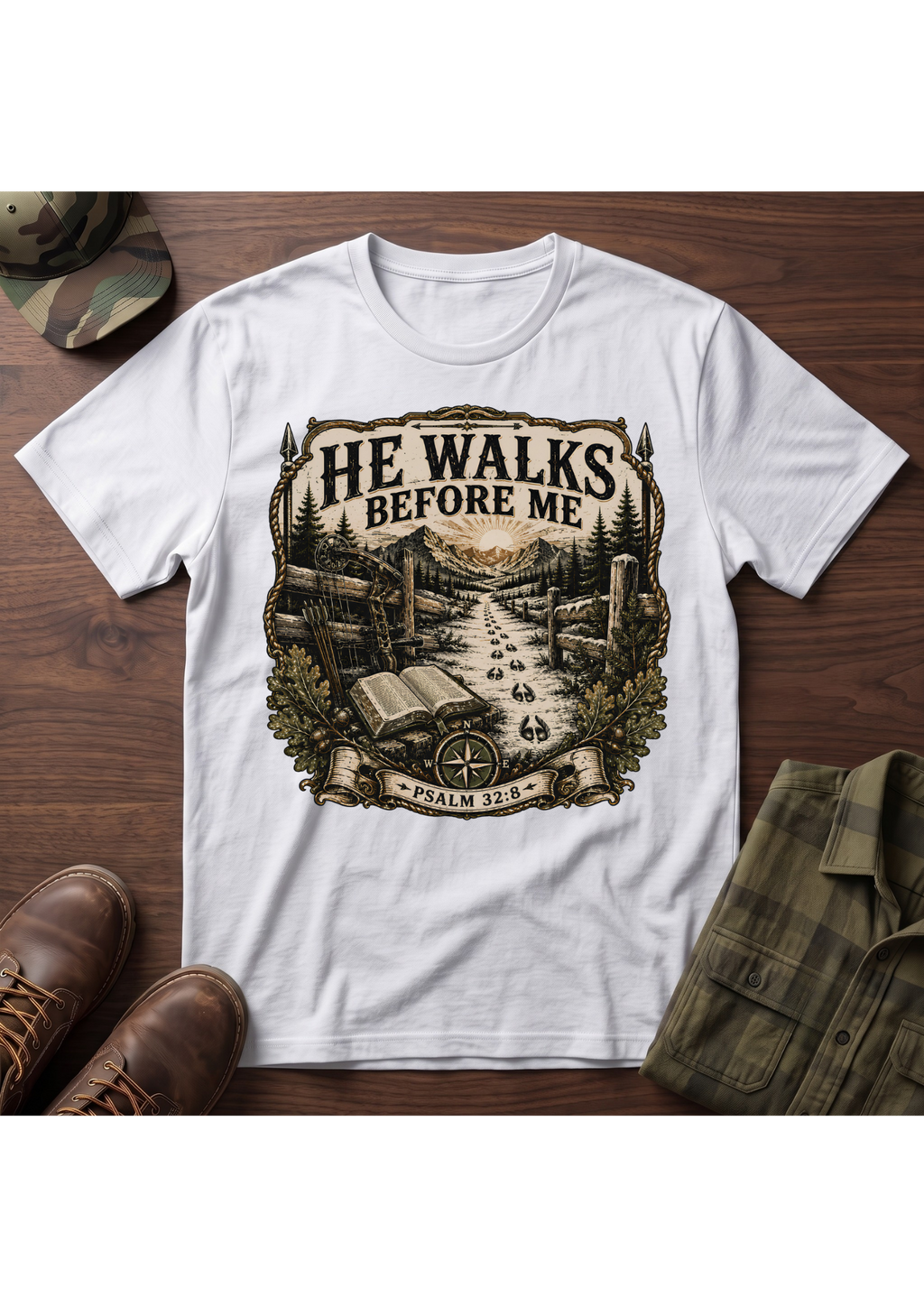 He Walks Before Me T-Shirt