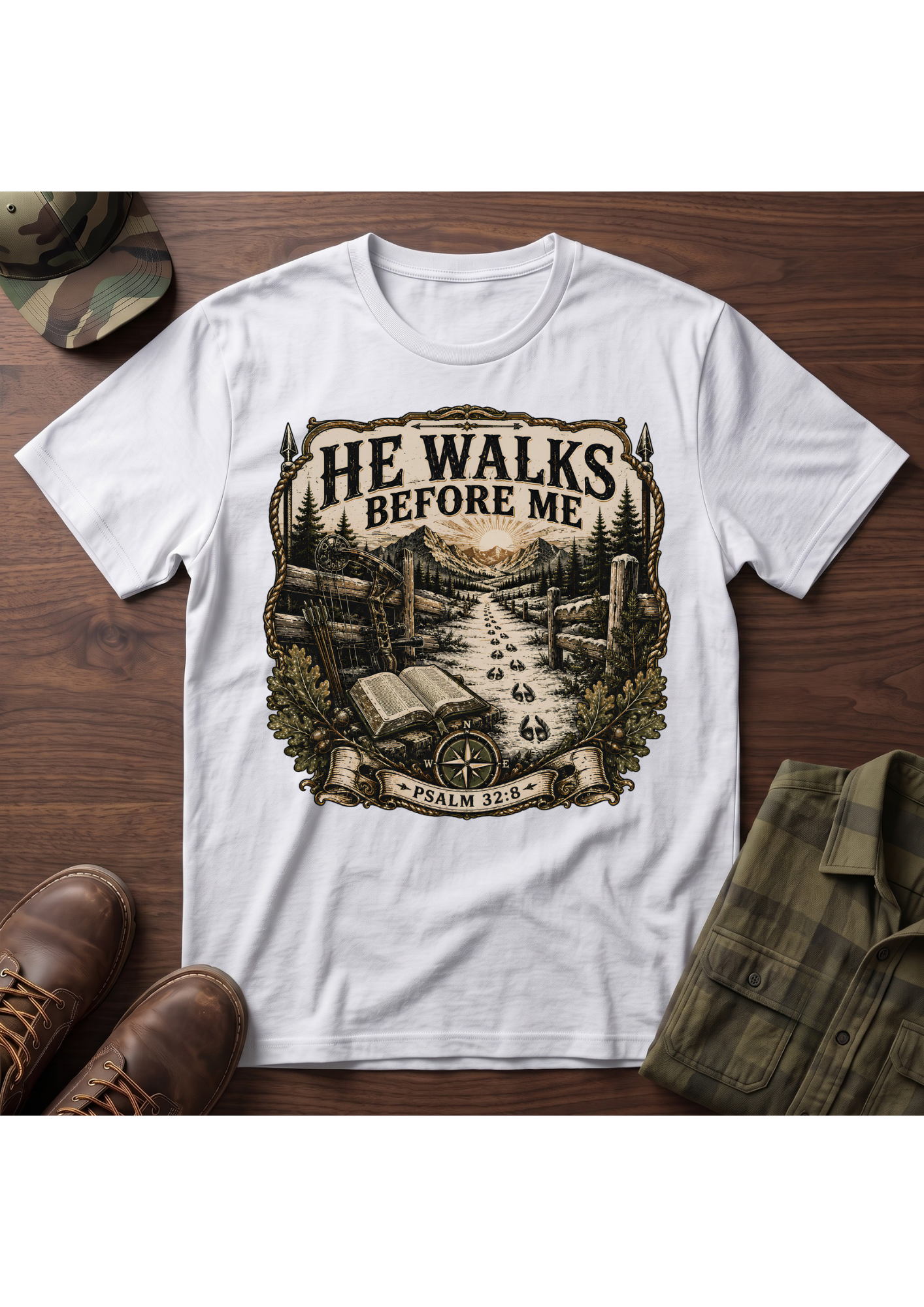 He Walks Before Me T-Shirt