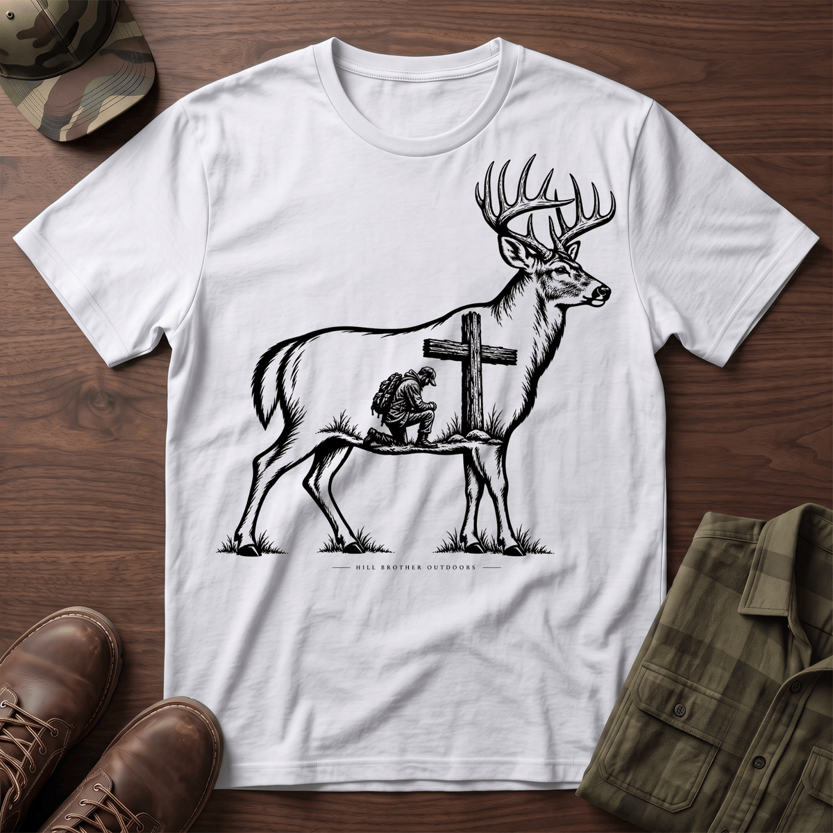 Buck Hunter Cross T-Shirt